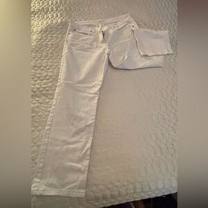 Eileen Fisher White Straight Leg Jeans